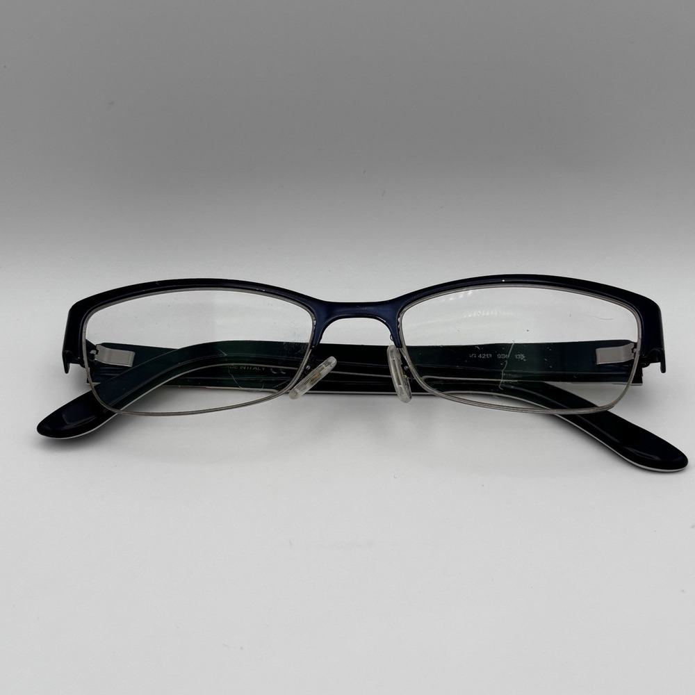 Gucci GG 4213 9S6 Eyeglasses Frames Blue Cream Stripe 51-17-135 Made in Italy